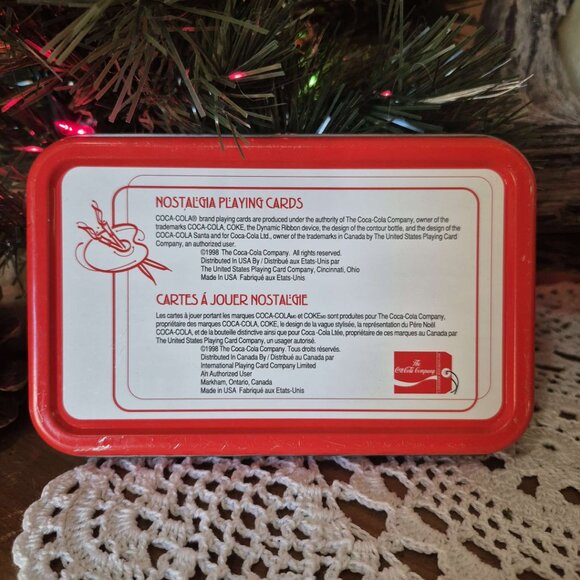 🎄Vintage Coca Cola Nostalgia Playing Cards in tin box - Coke 1998 - Picture 9 of 12